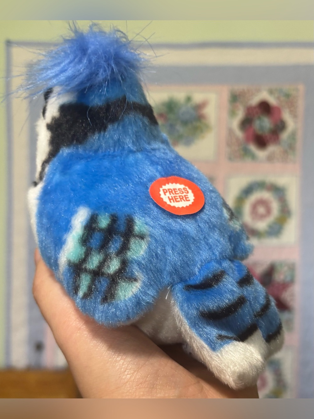 Wild Republic • Talking Plush Blue Jay Bird 5" - Picture 5 of 10